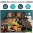 thumbnail image 5 of 3 Pcs Soft Bedding Set, Includes 1 Duvet Cover with Zipper And 2 Pillow Shams,Vacuum Wine Stopper King(102"×90"), 5 of 8