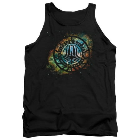 - Battlestar Galactica TV Series Starburst Galaxy Emblem Adult Tank Top Shirt