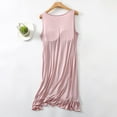 thumbnail image 4 of Fancifize Nightgowns for Women Sleeveless Sleepwear with Built in Bra Soft Crew Neck Nightdress Loungewear Pajama Nightwear, 4 of 5