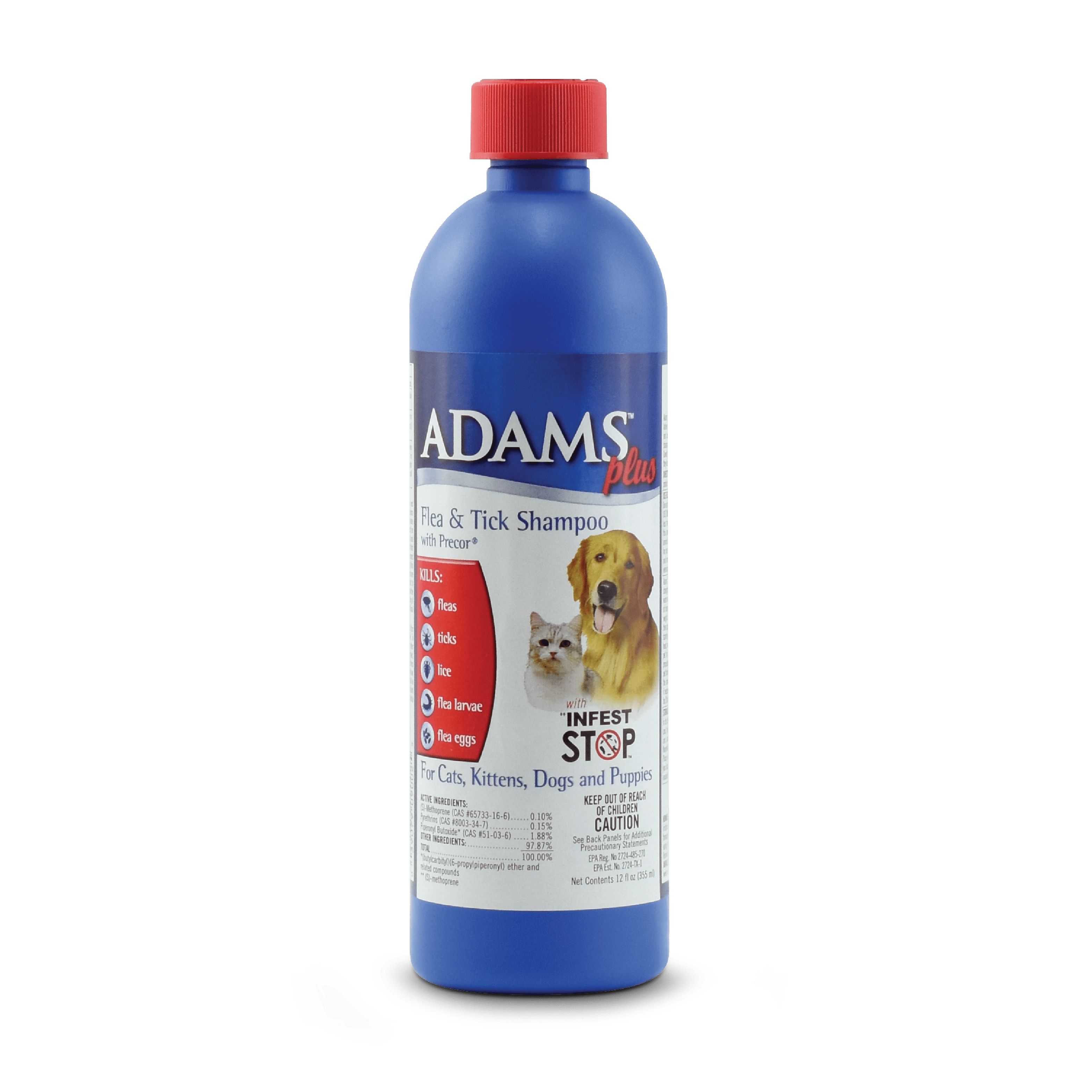 Adams Plus Flea and Tick Shampoo with Precor, Flea Treatment for Dogs