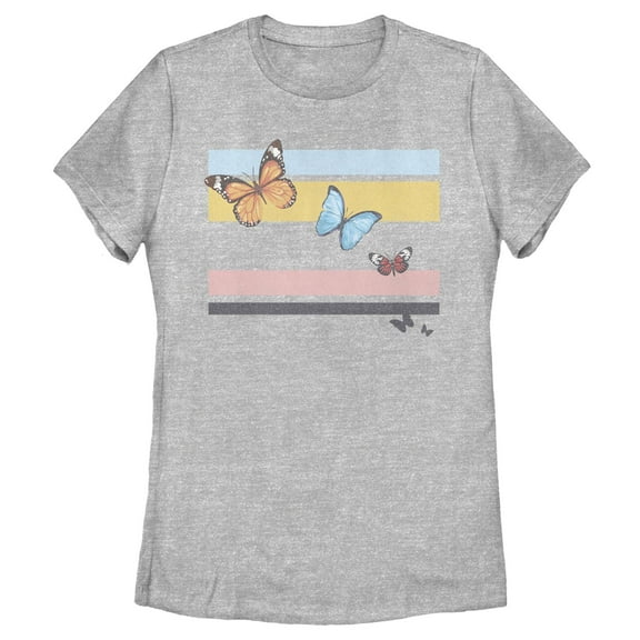 Women's Lost Gods Distressed Butterfly Flag Graphic T-Shirt