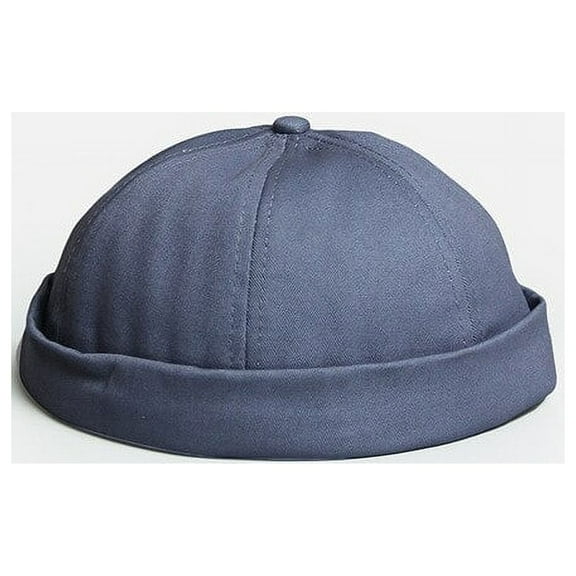 CoCopeanut Men Women Skullcap Sailor Cap Outdoor Cotton Hat Warm Rolled Cuff Bucket Cap Brimless Hat Solid Adjustable Hip-Hop Hats Gorros