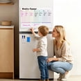 thumbnail image 4 of VUSIGN Magnetic Whiteboard,Dry Erase Calendar Board for Fridge,Weekly Planner Whiteboard,Grocery List and Notepad for Refrigerator, 4 of 7