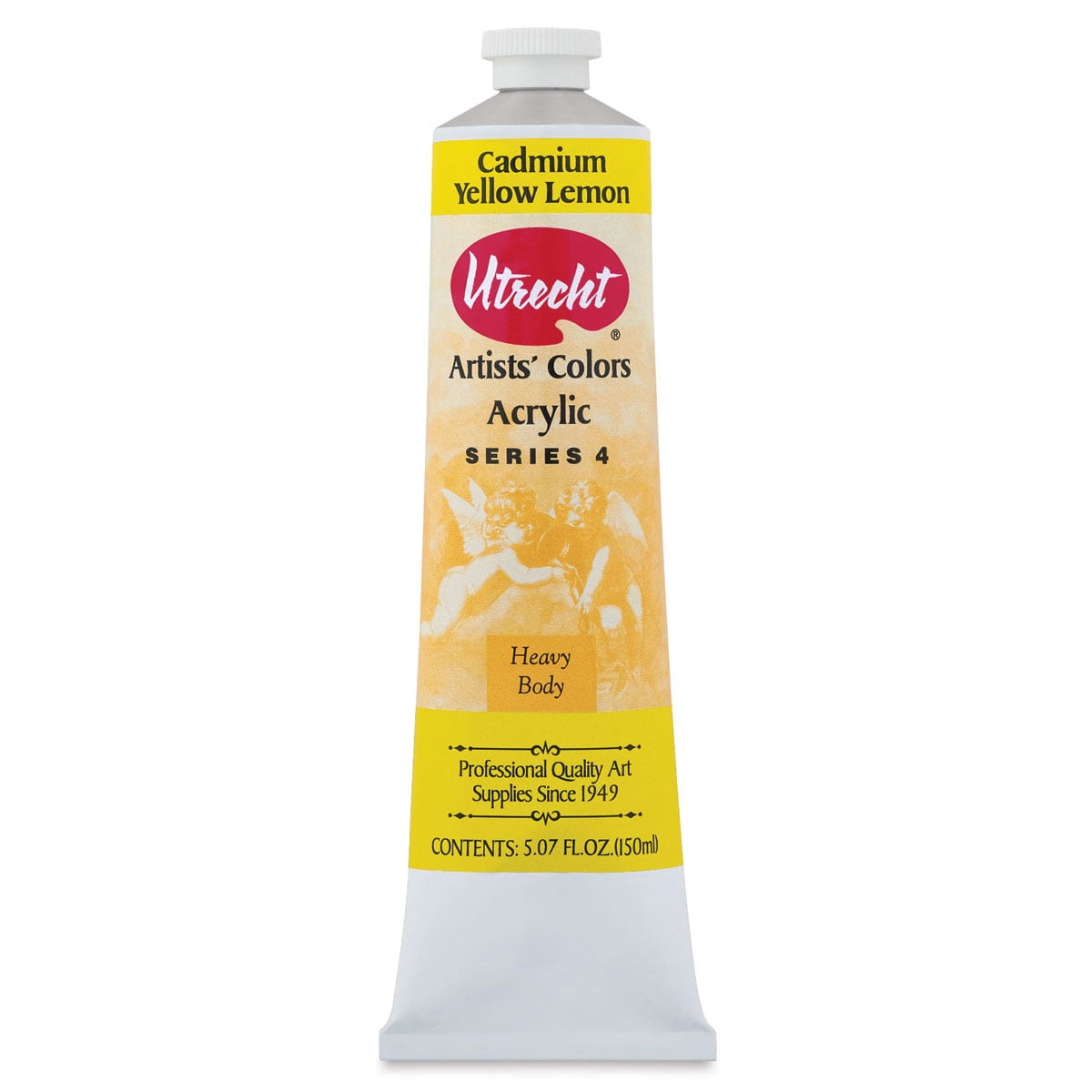Utrecht Artists' Acrylic Paint - Cadmium Yellow Lemon, 5 oz tube