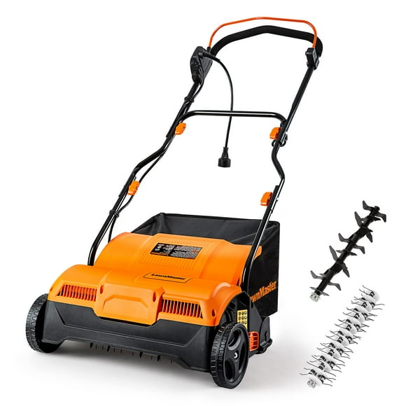 Lawnmaster GVB1316 Electric Dethatcher and Scarifier 13 Amp Corded Dethatcher and Aerator with 12 Gal Collection Bag