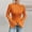 Orange, variant on Womens Long Bell Sleeve Shirts Mock Neck Lettuce Trim Ribbed Knit Blouse Slim Fit Basic Going Out Crop Tops