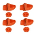 thumbnail image 1 of 4 juegos de comederos para pollos a prueba de lluvia, comederos para aves de corral, kit de alimentación automática por gravedad para cubos, barriles, contenedores, comederos, naranja, 1 of 10