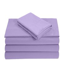 Split California King 5-Piece Sheet Set, 400-TC Giza Cotton, 10 inch Deep Pockets - Lilac