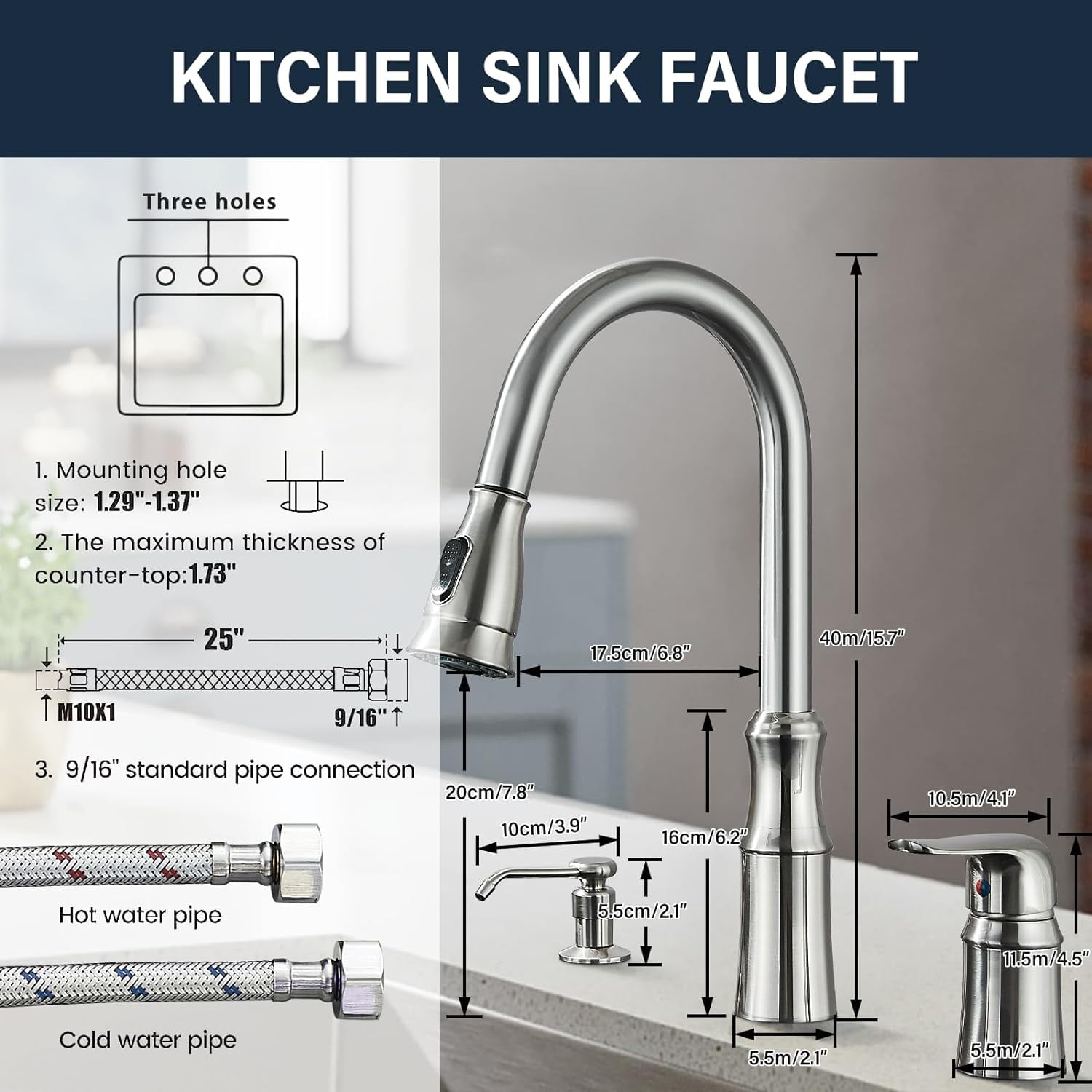 Zovajonia Black Kitchen Faucet