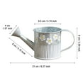 thumbnail image 3 of BMYJ Galvanized Bucket Flower Pot, Rustic Small Galvanized Bucket Flower Pot with Handle, Round Metal Tin Bucket Vintage Daisy Embossed Planter Pot for Balconies Gardens, 3 of 5