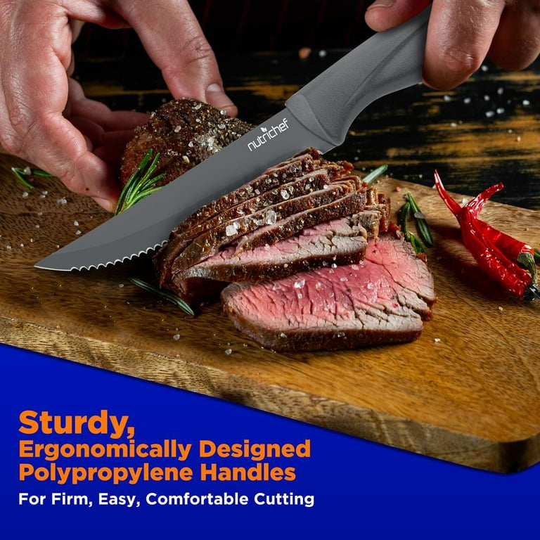 Set of 8 Steak Knives, Stainless Steel & Nonstick