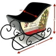 thumbnail image 6 of Christmas Sleigh Metal  Santa Design Decoration Small Candy Gift Tabletop Centerpiece Mantel Fireplace 9" x 6", 6 of 8