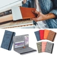thumbnail image 5 of Portable Leather Document Package RFID Wallet Passport Holder Passport Bag Travel Cover Case BLACK, 5 of 8