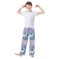 thumbnail image 2 of FORMRS Kids Pajama Pants with Pockets Size 6-8Y Boys Lounge Sleep Bottoms, Purple Night Deer, 2 of 8