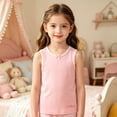thumbnail image 2 of HGIEYS Little Girls Solid Colors Soft Undershirt Sleeveless Shirts Kids Comfort Breathable Tank Tops 2-3 Years, 2 of 5
