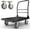Black, variant on 2200 lbs. Capacity Foldable Push Cart Dolly | Moving Platform Hand Truck | Heavy Duty Space Saving Collapsible | Swivel Flat Bed Wagon - Furniture Luggage Lifting