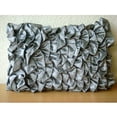 thumbnail image 4 of The HomeCentric Grey Lumbar Pillow Cover, Vintage Style Ruffles Shabby Chic Lumbar Pillow Cover, 12x16 inch (30x40 cm) Lumbar Pillow Cover, Rectangle Satin Lumbar Pillow Solid - Vintage Gray Ruffles, 4 of 4