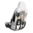 thumbnail image 4 of Lsque Colors Cats Pattern Car Seat Covers for Front Seats , Waterproof Seat Covers for Cars, Sporty Front Seat Covers,Car Seat Cover Protector Front Seats, 4 of 5