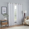thumbnail image 5 of Eclipse Khloe 100% Absolute Zero Blackout Solid Textured Thermaback Curtain Panel, White, 40 x 84, 5 of 11