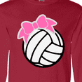 thumbnail image 3 of Inktastic Volleyball with Pink Bow Long Sleeve T-Shirt, 3 of 4