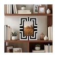 thumbnail image 4 of Geometric Resin and Wood Photo Frame for Tabletop or Wall Decor - Rectangular Boho Decorative Picture Frames for Pictures - Textured Pattern and Artisan-Inspired Design Detail - 9", Black & White, 4 of 11