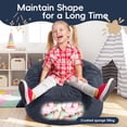thumbnail image 5 of Fulsmile 2.5Ft Bean Bag Chair for Kids with Memory Foam Filling Kid Beanbag Chair Detachable Soft Cover for Bedroom Living Room, Plush Blue, 5 of 7