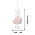 thumbnail image 2 of Easter Tutu Bunny Hanging Ornament, Soft Fabric Rabbit Pendant for Easter Tree, Window, Home & Car Decor, 2 of 7