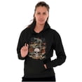 thumbnail image 3 of Love Kills Trust No One Skull Tattoo Unisex Plus Fleece Graphic Hoodie Brisco Brands 2X, 3 of 5