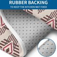 thumbnail image 4 of Beige Geometric Diamond Striped Pattern Bathroom Rugs Sets 3 Piece,Toilet Cover Set,Absorbent Non Slip Bathroom Mats Sets with U-Shaped Contour Rug Toilet Rug Set, 4 of 5
