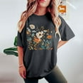 thumbnail image 4 of gbyLJF Short Sleeve Dress Shirts for Women - 2024 Summer Street T Shirt Trendy Print Drop Shoulder Tee Tops Blouses Dark Gray S, 4 of 7