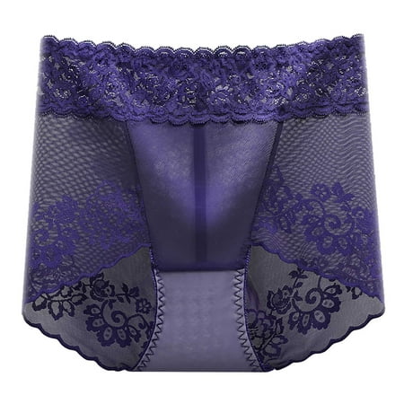 

AnuirheiH Women High Waisted Lace Waistless Mesh Underwear Sexy Briefs Briefs Clearance