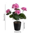 thumbnail image 3 of FeiFu Artificial Begonia Potted Plant Fake Flower Decor for Window Garden Yard Outdoor Indoor Ornament Home Decor Artificial Flowers Pink Free Size, 3 of 5