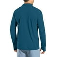 thumbnail image 5 of Resicozy Mens Fashion Polo Shirts Classic Long Sleeve Quick Dry Basic Button Tees Stylish Tops Golf Shirt Blue M, 5 of 7