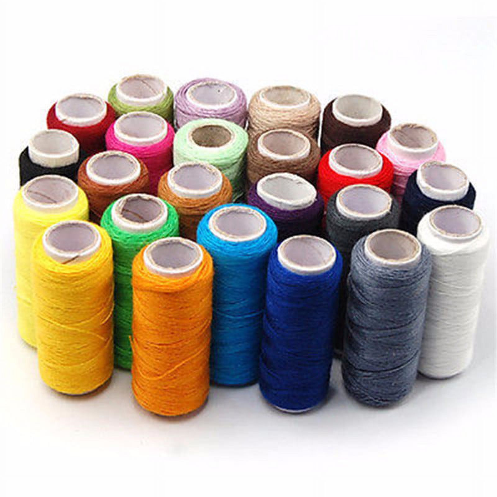 24 Big Spools Black Polyester Sewing Thread – 2500 Yards Each, Lot Of 24