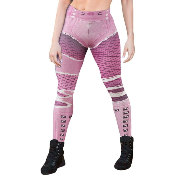 Women's Fashion Printed Workout Leggings Fitness Sports Gym