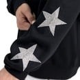thumbnail image 4 of Women's Gameday Couture  Black Philadelphia Eagles Velocity Relaxed Rhinestone Pullover Sweatshirt, 4 of 6