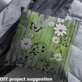 thumbnail image 2 of jejeloiu Cute Daisy Flower Fabric by the Yard 10 Yards,Vintage Butterflies Flower Room Decor Fabric by the Yard,Green White Black Sewing Fabric For Girl Boy,Breathable Home Decor, 2 of 6