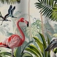 thumbnail image 5 of Orinice  Pink Flamingo Shower Curtain Tropical Bird Palm Tree Shower Curtain Set Green Plant Banana Leaf in Forest Beige Shower Curtains for Bathroom Waterproof Washable Fabric with Hooks, 69x72, 5 of 7