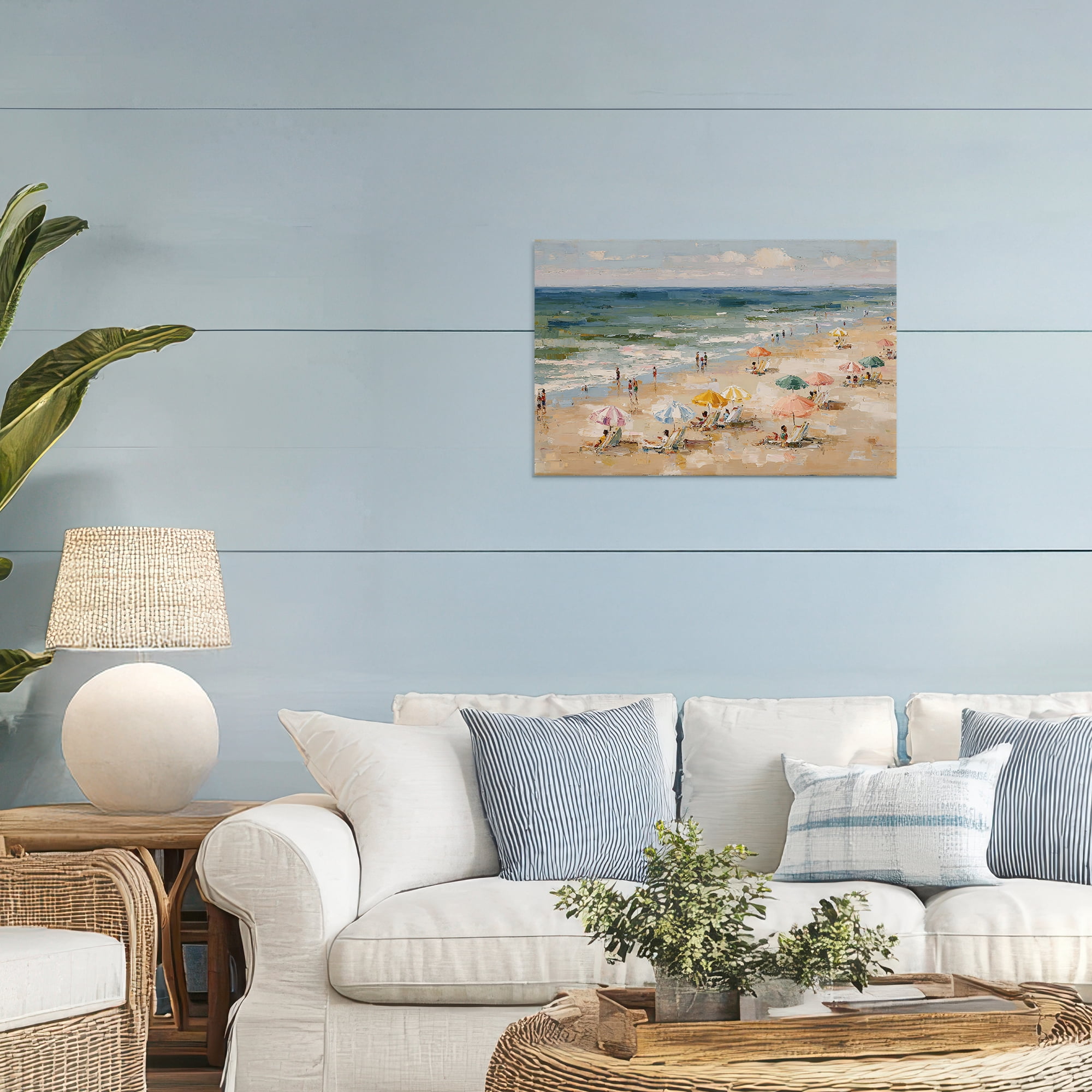 Stupell Industries Impressionist Summer Beach Day Canvas Wall Art, design by Jacky Ngan