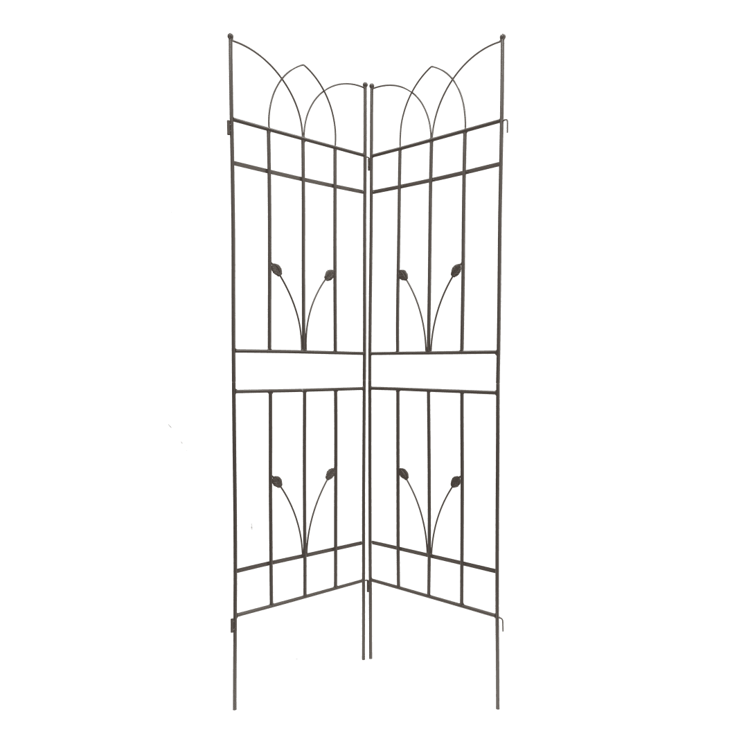 Tcbosik 71" x 17.7" Garden Trellis Set of 4, Decorative Outdoor Trellis for Fruits Vegetable Flowers, Brown