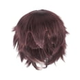 thumbnail image 3 of Peluca de cosplay jinwen corta práctica completa para fiesta de disfraces club masculino Marron oscuro, 3 of 8