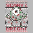 thumbnail image 2 of Junior's Monsters Inc Mike Wazowski Holidays Graphic Tee Athletic Heather Medium, 2 of 3
