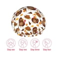 thumbnail image 5 of KLL Turkey And Thanksgiving3 Pattern Shower Cap & Bath Cap for Women,Reversible Oversized Waterproof Shower Caps for all Hair Lengths,Elastic Reusable Bathing Hair Cap, 5 of 6