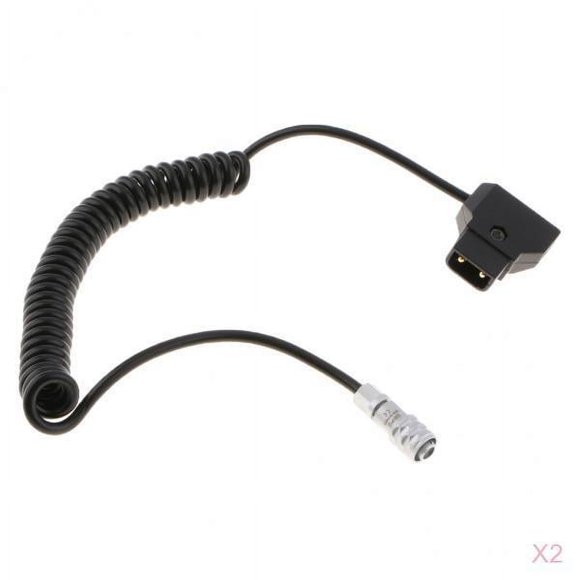2x Cable de alimentación de 2 pines para cámara BMPCC