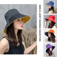 thumbnail image 4 of DLQT Black Rice M Sun Hat Female Spring And Summer Korean Version Student Double-Sided Fisherman Hat Foldable Ladies Outdoor Large Brim Sun Hat, 4 of 6