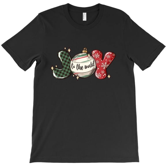 Joy To The World Funny Christmas Holiday Religious Song Graphic - Last-Minute Gift, H22773 T-Shirt, for Men and Women, Up to Size 5XL