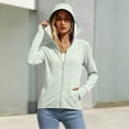 thumbnail image 6 of Uaswgudfs Women's UPF 50+ Sun Protection Hoodie with Extended Wide Brim Hat, Full Zip Lightweight Breathable UV Resistant Hiking Running Golf Athletic Jacket for Outdoor, 6 of 6