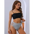 thumbnail image 4 of Unique Bargains Women's Mid-Waisted Full Coverage Briefs Tummy Panties L Gray, 4 of 6