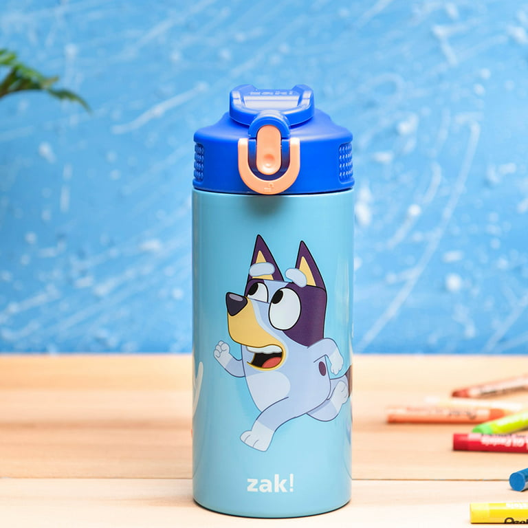 Zak Designs 14oz Stainless Steel Kids' Water Bottle with Antimicrobial  Spout 'Bluey