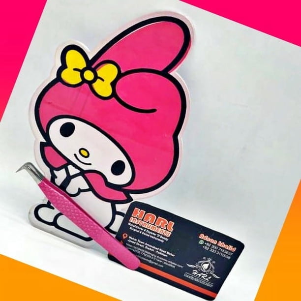 Nuevo acrílico Kitty Cat mariposa extensión de pestañas magnéticas paleta azulejos etiqueta privada Hello Cat Lash Tile accesorios de belleza